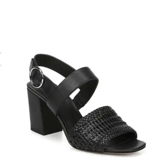 Via Spiga Evelyne Black Sandal with Block Heel - Picture 1 of 8
